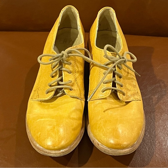 Frye Carson Oxford Yellow Antique Leather shoes 8.5 - Picture 8 of 12